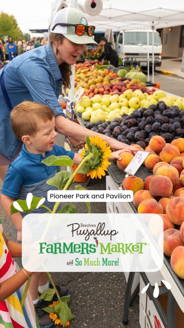 Join us Saturday, 9/26 at the Puyallup Farmers' Market from 9am-2pm. We have over 135 participants that bring you the finest quality products. Also enjoy live music on-stage by Dustin Lafferty from 11am-1pm!
#NotJustAnyMarket #PuyallupFarmersMarket #WeGottaWholeLottaGoodGoinOn #ShopLocal #farmfresh