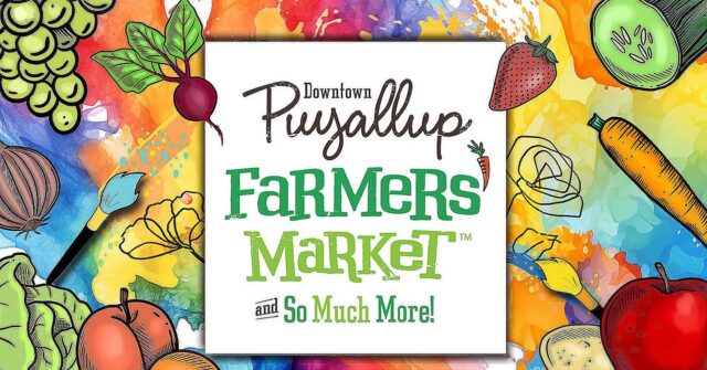 LAST DAY OF THE MARKET SEASON! Join us Saturday, October 11th from 9am-2pm for the Puyallup Farmers’ Market in downtown Puyallup’s beautiful Pioneer Park and Pavilion! You will find over 135 amazing small business vendors, valued sponsors and local community organizations participating this week. From 11am-1pm you can also enjoy a live music performance by local musician Kage Dallas. We look forward to seeing you!

FB event link:
https://www.facebook.com/share/19vUSQVj9M/